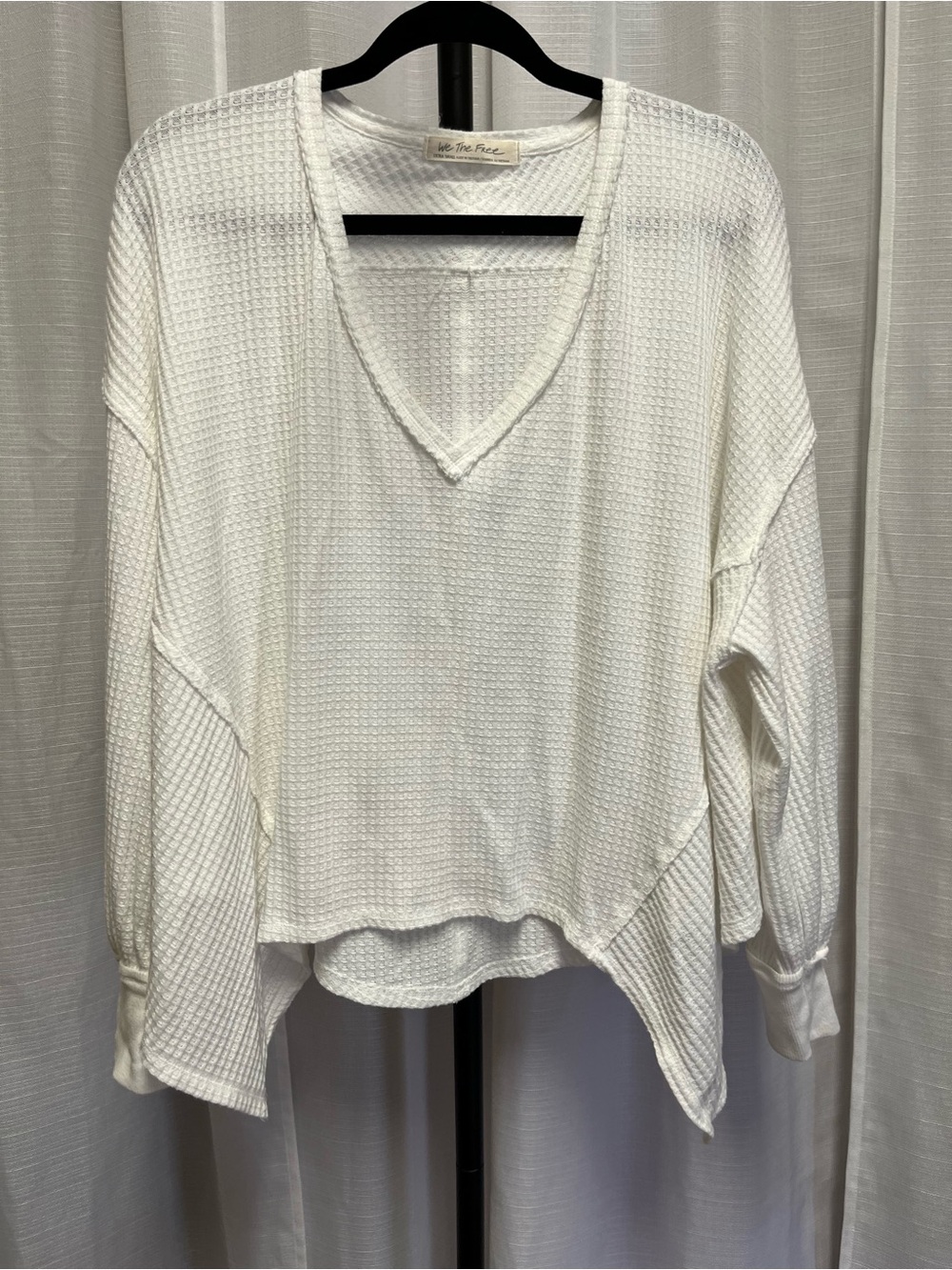 We The Free Coraline Thermal Top by Free People in Ivory | size XS